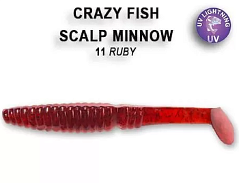 Приманка силиконовая Crazy Fish Scalp Minnow 3.2" 8см (7-80-11-4)