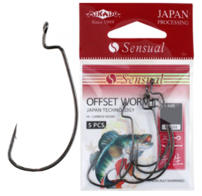 Крючок офсетный Mikado Sensual Offset Worm II BN