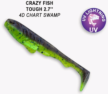 Приманка силиконовая Crazy Fish Tough 2.8" 7см  (59-70-4d-6)