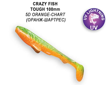 Приманка силиконовая Crazy Fish Tough 4'' 10см  (48-100-5d-6)