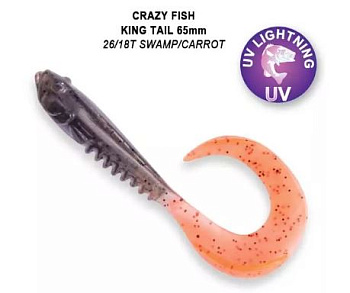 Приманка силиконовая Crazy Fish King Tail 2.5" 6,5см (72-65-2618T-7)