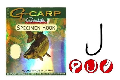 Крючки Gamakatsu G-Carp Specimen, №4 Крючки Gamakatsu G-Carp Specimen, №4