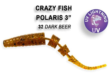 Приманка силиконовая Crazy Fish Polaris 3" 6,8см (24-68-32-6)