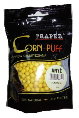 Приманка Traper Kukurydza в пакетах, 4mm, 20g, Puff Anyż