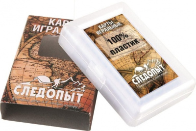 Карты игральные Следопыт влагостойкие пластиковые