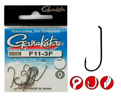 Крючки Gamakatsu F11-3F N/L, №14, (12шт) Крючки Gamakatsu F11-3F N/L, №14, (12шт)