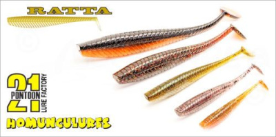 Приманка силиконовая PONTOON 21 Homunculures Ratta, 4.25" (5шт)