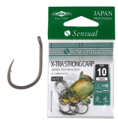 Крючок одинарный Mikado Sensual X-Tra Strong Carp DB №10