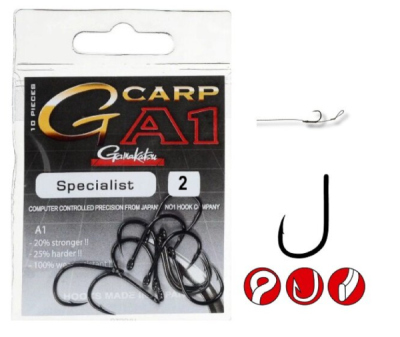 Крючок одинарный Gamakatsu A1 G-Carp Specialist №2