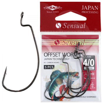 Крючок офсетный Mikado Sensual Offset Worm II BN (№4/0)