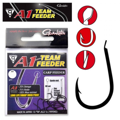Крючки Gamakatsu A1 Team Feeder Carp Feeder, №10, (15шт) Крючки Gamakatsu A1 Team Feeder Carp Feeder, №10, (15шт)