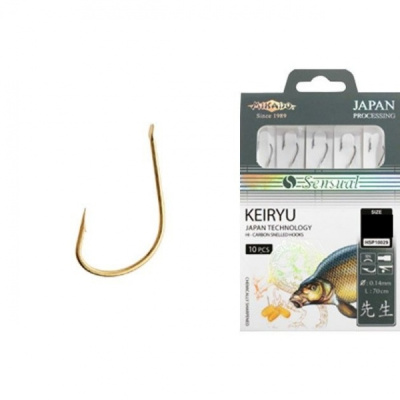 Крючок с поводком Mikado Sensual Keiryu G 0.12мм №12 Крючок с поводком Mikado Sensual Keiryu G 0.12мм №12