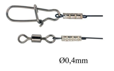 Поводок BIGULOV титан 30см, 15кг (2шт), Стандарт Поводок BIGULOV титан 30см, 15кг (2шт), Стандарт