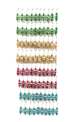 Мормышка Ладога фосфорная винтовая с ушком и блестками №8