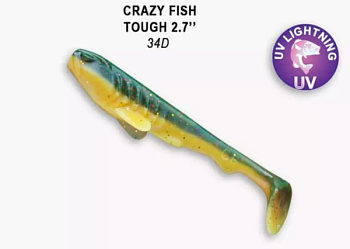 Приманка силиконовая Crazy Fish Tough 2.8" 7см  (59-70-34d-6)