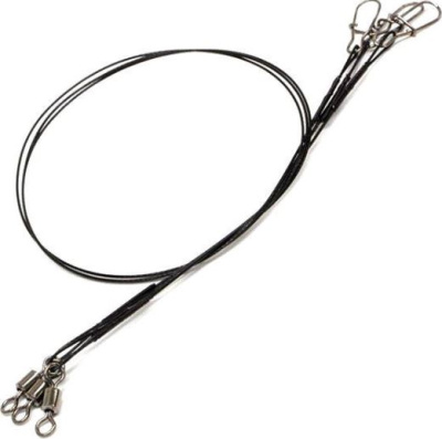 Набор поводков стальных Namazu Leader 1x7 Nylon Coated Black 15-20-25см 23кг