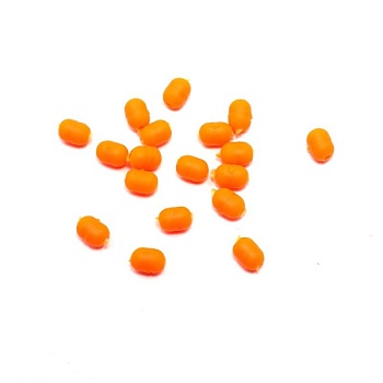 Бусина фидерная Namazu Soft Beads PVC d4,7мм овальная  (Флуоресцентный Оранжевый)
