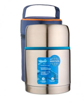 Термос Biostal-Авто 0,8л с широким горлом суповой с термочехлом