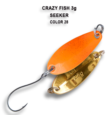 Блесна колеблющаяся Crazy Fish Seeker 3г