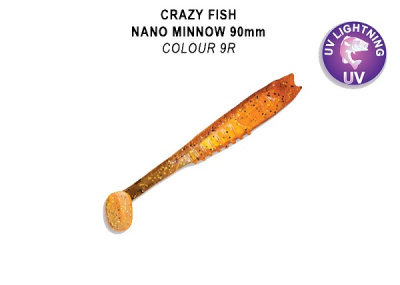 Приманка силиконовая Crazy Fish Nano Minnow 3.5" 9см