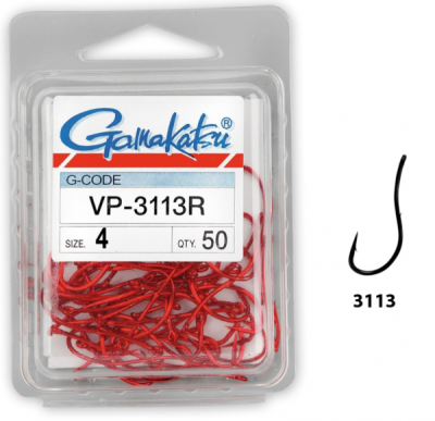 Крючок одинарный Gamakatsu VP-3113R №4