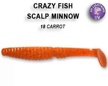 Приманка силиконовая Crazy Fish Scalp Minnow 3.2" 8см (7-80-18-6)