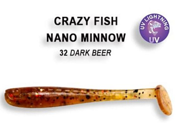 Приманка силиконовая Crazy Fish Nano Minnow 1.1" 2,7см (68-27-32-6)