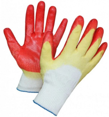 Перчатки х/б латексные