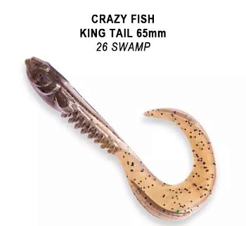 Приманка силиконовая Crazy Fish King Tail 2.5" 6,5см (72-65-26-7)