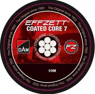 Поводок Dam FZ Coated Core7 Steeltrace Black 10м 11кг