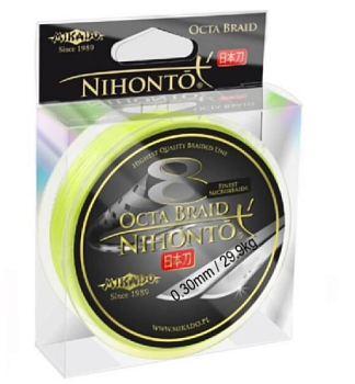 Плетеный шнур Mikado Nihonto Octa Braid Fluo 150м (0.30mm)