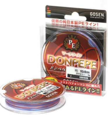 Плетеный шнур GOSEN W4 PE Don Pepe, 150m Плетеный шнур GOSEN W4 PE Don Pepe, 150m