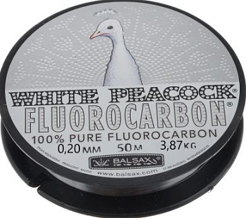 Леска Balsax Fluorocarbon White Peacock 50м (0.20mm)