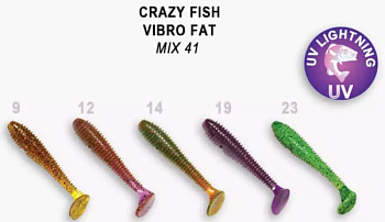 Приманка силиконовая Crazy Fish Vibro Fat 2.7" 7,1см (1-71-M41-6)