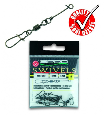 Вертлюг Spro вращающий No-Knot Fastlock 4553-302 (42 кг) Вертлюг Spro вращающий No-Knot Fastlock 4553-302 (42 кг)