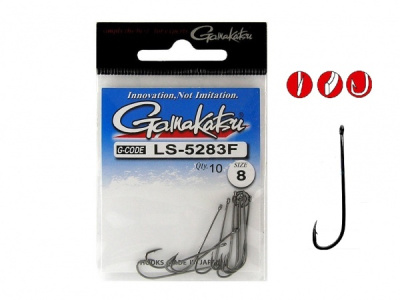 Крючки Gamakatsu LS-5283F, N/L, №8, (11шт) Крючки Gamakatsu LS-5283F, N/L, №8, (11шт)