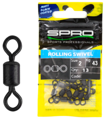 Вертлюг Spro Matt Black Rolling Swivel №2