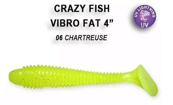 Приманка силиконовая Crazy Fish Vibro Fat 4" 10cм (14-100-6-6)