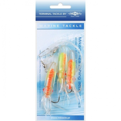 Подвеска морская Mikado Squid Rig, 7.5cm, №4/0(3)