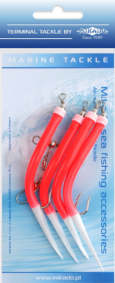 Подвеска морская Mikado Gummi Makk Rig (Red) 4 x №2/0¶