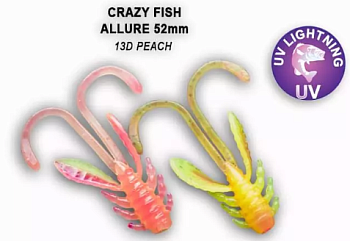 Приманка силиконовая Crazy Fish Allure 2'' 5,2см  (47-52-13d-6, Кальмар)