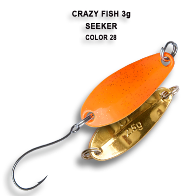 Блесна колеблющаяся Crazy Fish Seeker 3 г