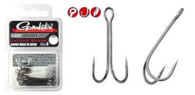 Двойник Gamakatsu Hook Double 22 long Shank, №1/0, (6шт) Двойник Gamakatsu Hook Double 22 long Shank, №1/0, (6шт)