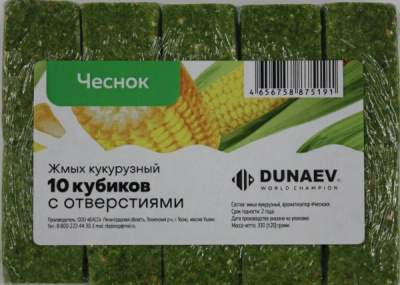 Жмых Dunaev кукурузный Чеснок 300г