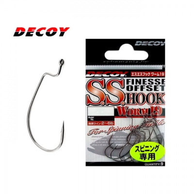Крючок офсетный DECOY Worm 19, №6 Крючок офсетный DECOY Worm 19, №6