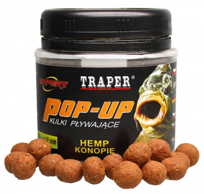 Бойлы Traper POP-UP Expert, 12mm, 50g, Konopie 