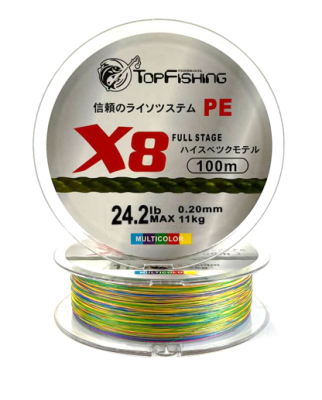 Плетеный шнур TopFishing PEX8 Custom 100м Multicolor