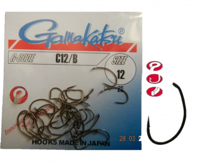 Крючки Gamakatsu Hook C12/B, №12, Bronze (25шт) Крючки Gamakatsu Hook C12/B, №12, Bronze (25шт)