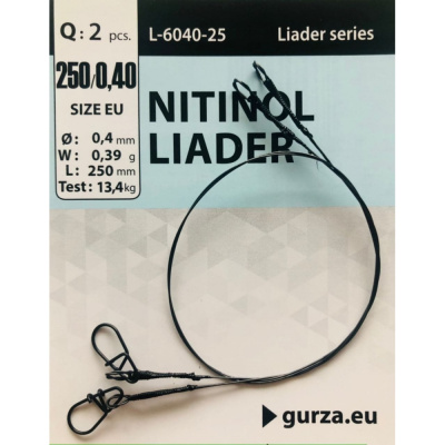 Поводок Gurza Nitinol Liader с застежкой L 150/0,20мм