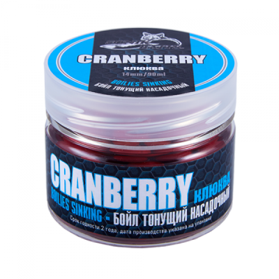 Бойлы Greenfishing насадочные тонущие, 14 мм, 60гр, Cranberry (Клюква) Бойлы Greenfishing насадочные тонущие, 14 мм, 60гр, Cranberry (Клюква)